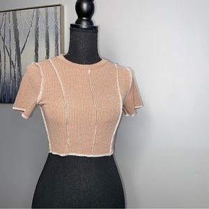 Cropped Taupe Top